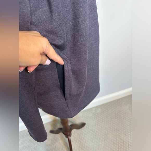 Sz L Travis Mathew You Told My WiFi fleece full zip jacket heathered dark plum - Picture 6 of 10